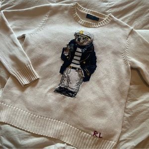 ralph lauren bear sweater